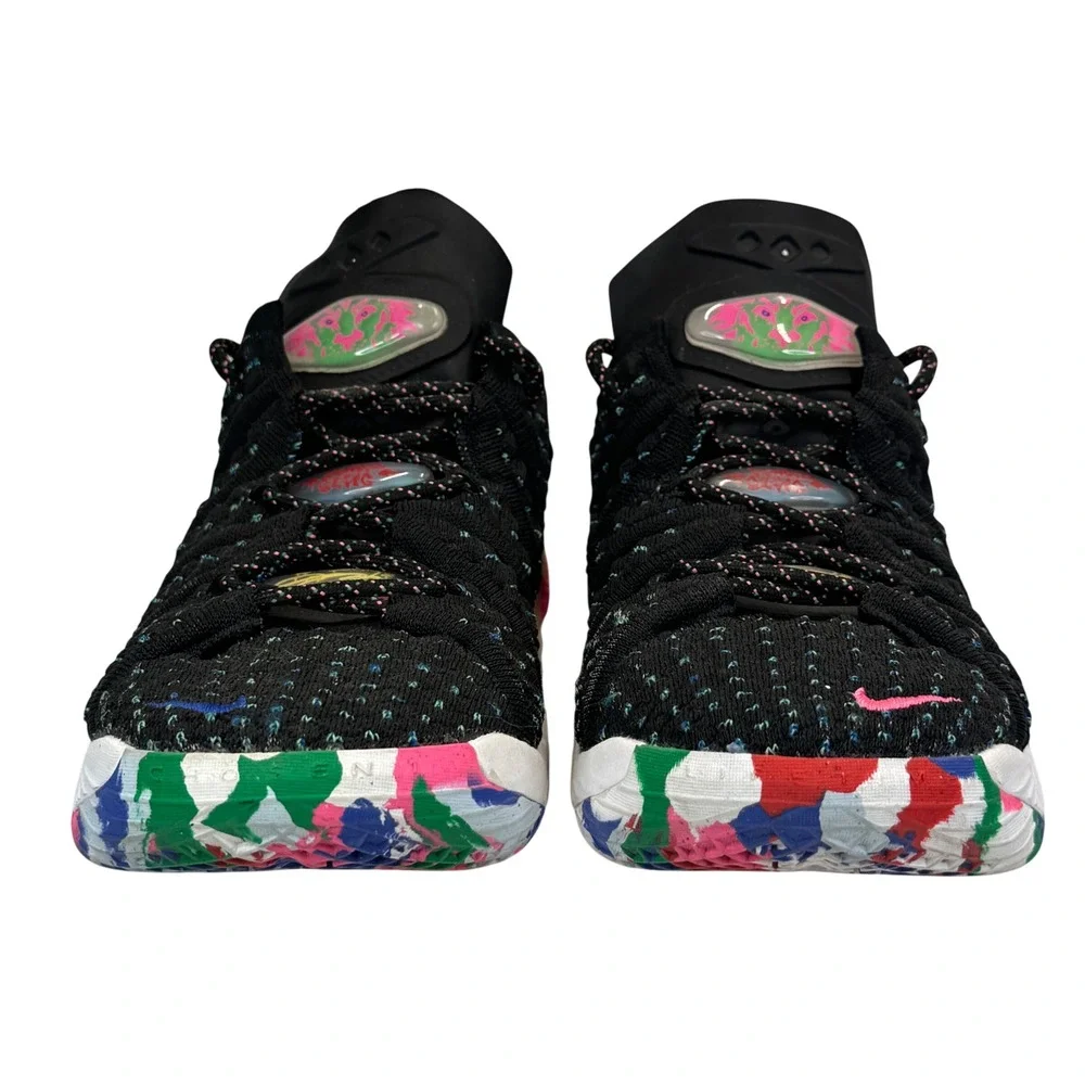 Nike LeBron 18 GS Play for the Future‎ Black Multi 3.5Y Youth Basketball Shoes